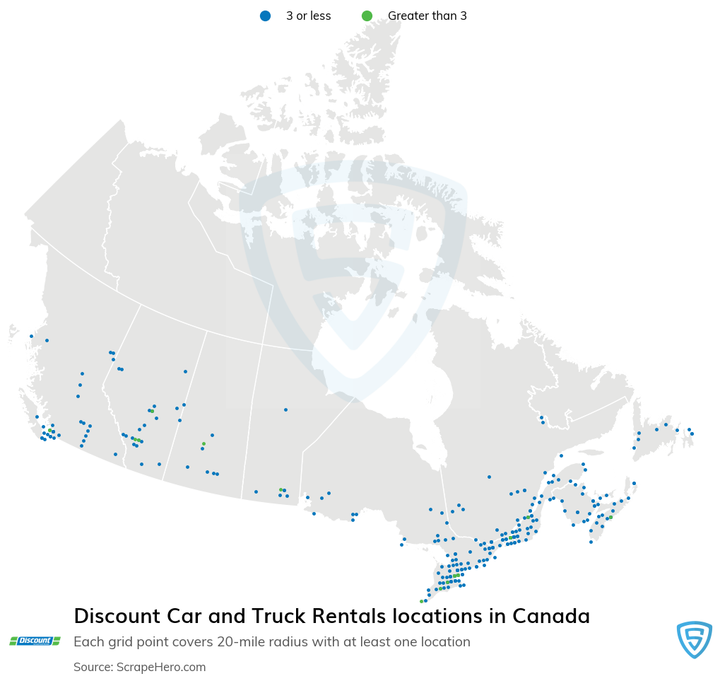 Map of  locations in Canada in 2025