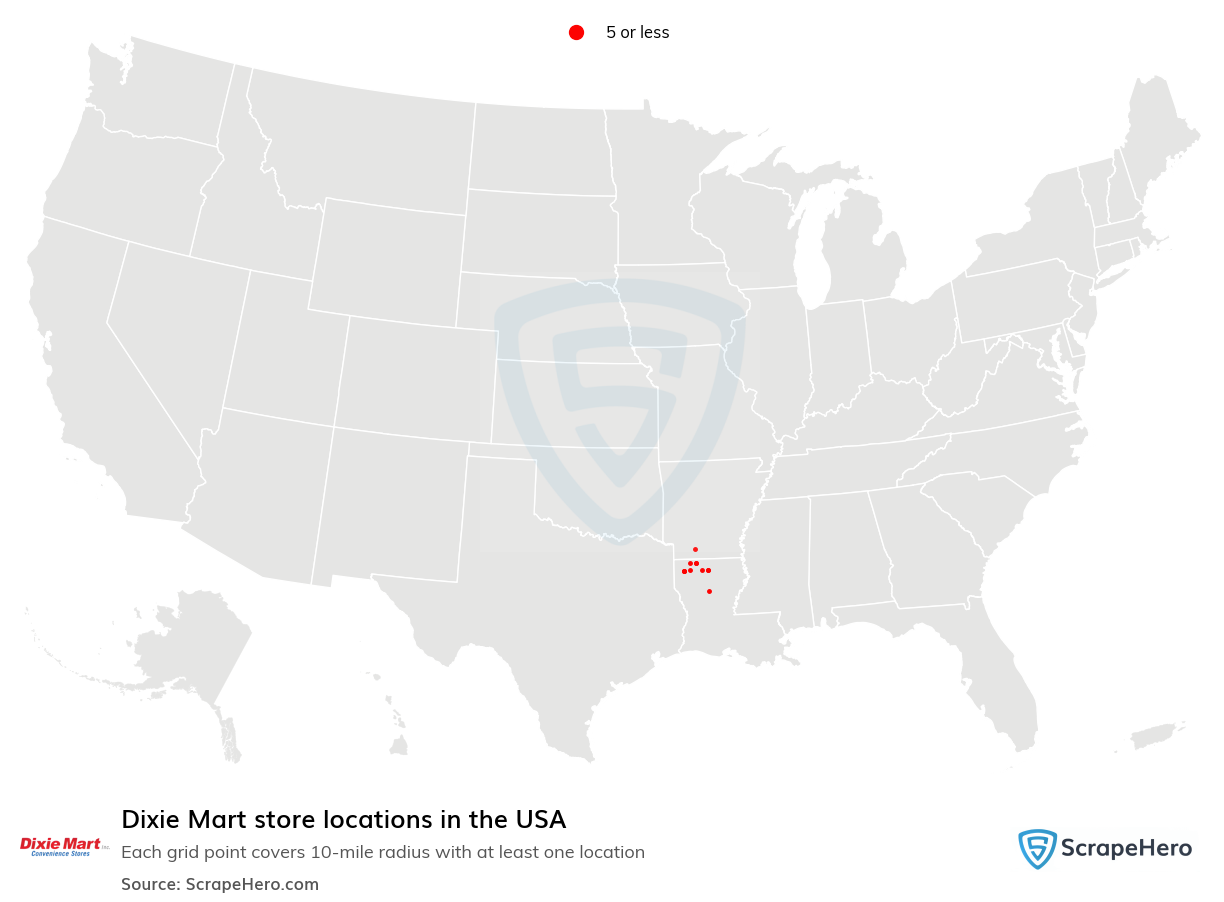 Dixie Mart store locations