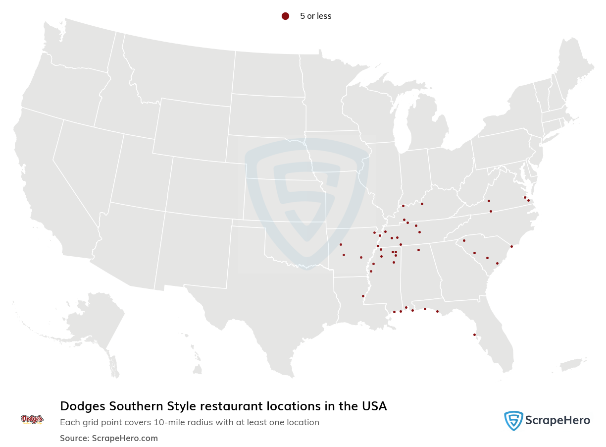 Dodges Southern Style restaurant locations