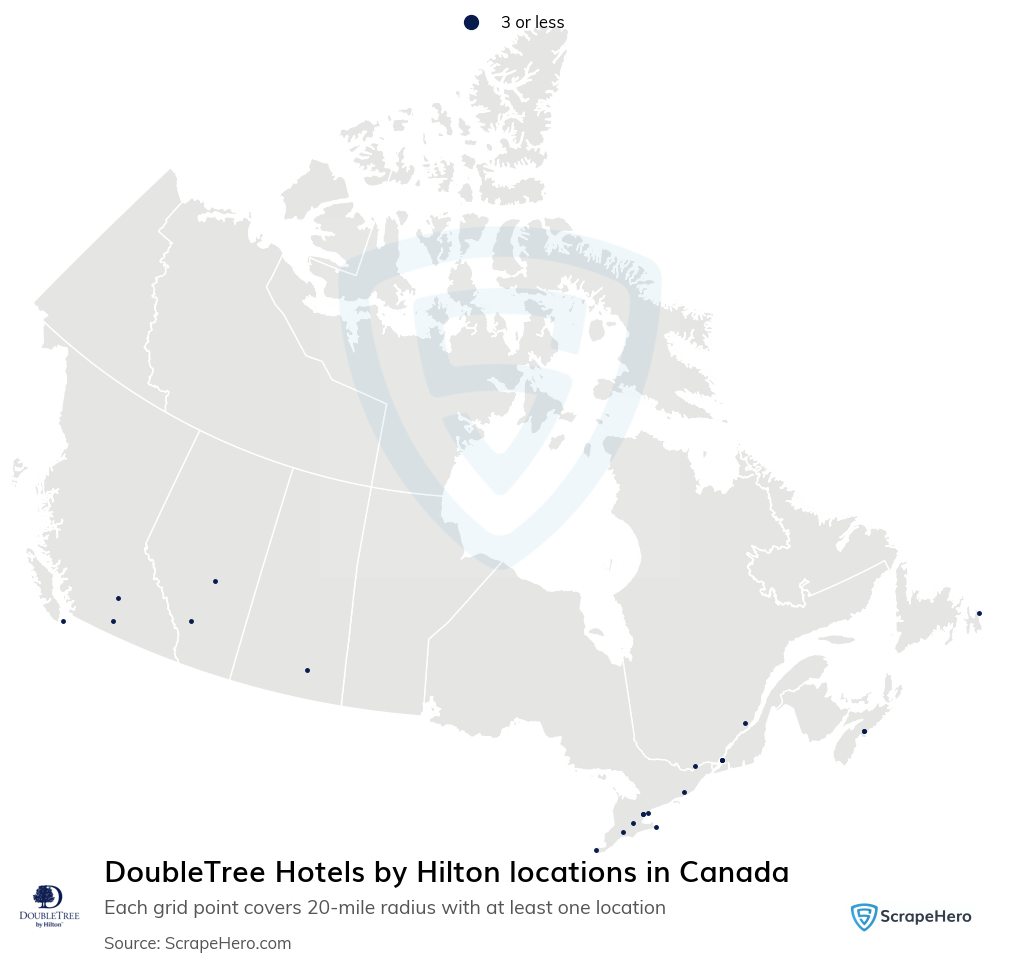 DoubleTree Hotels by Hilton locations