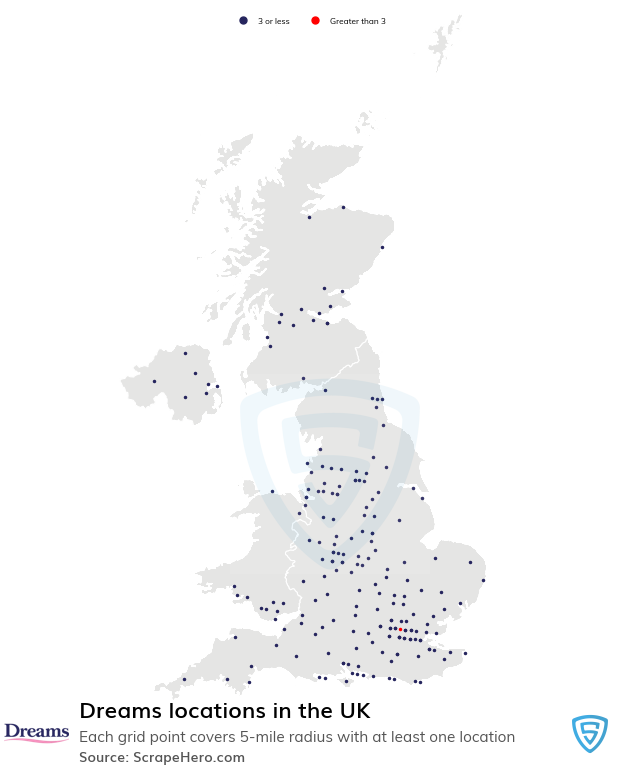 Dreams store locations