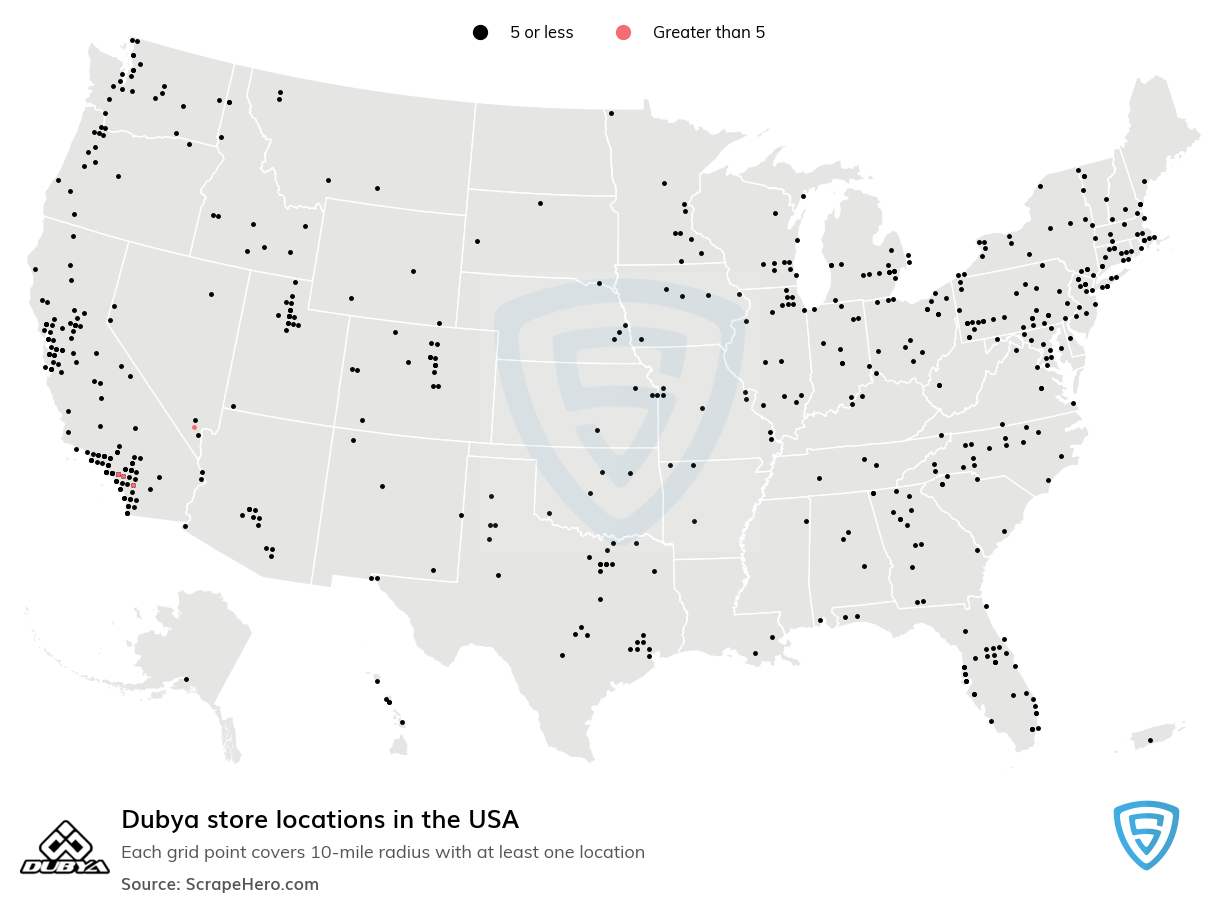 Dubya store locations