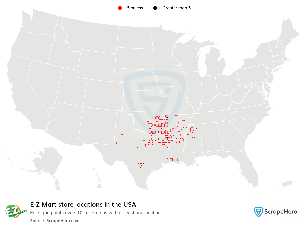 E-Z Mart store locations