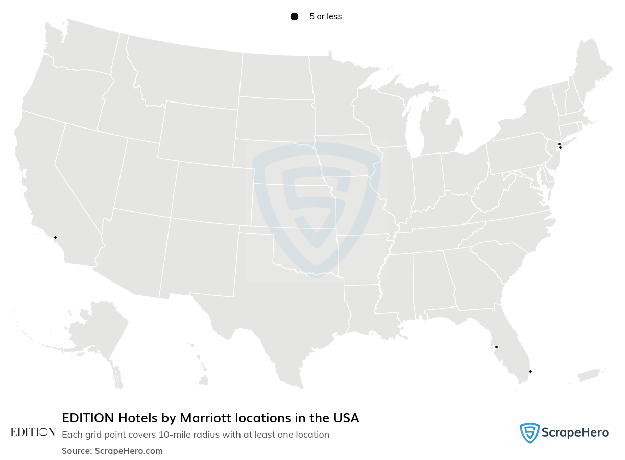 EDITION Hotels by Marriott locations