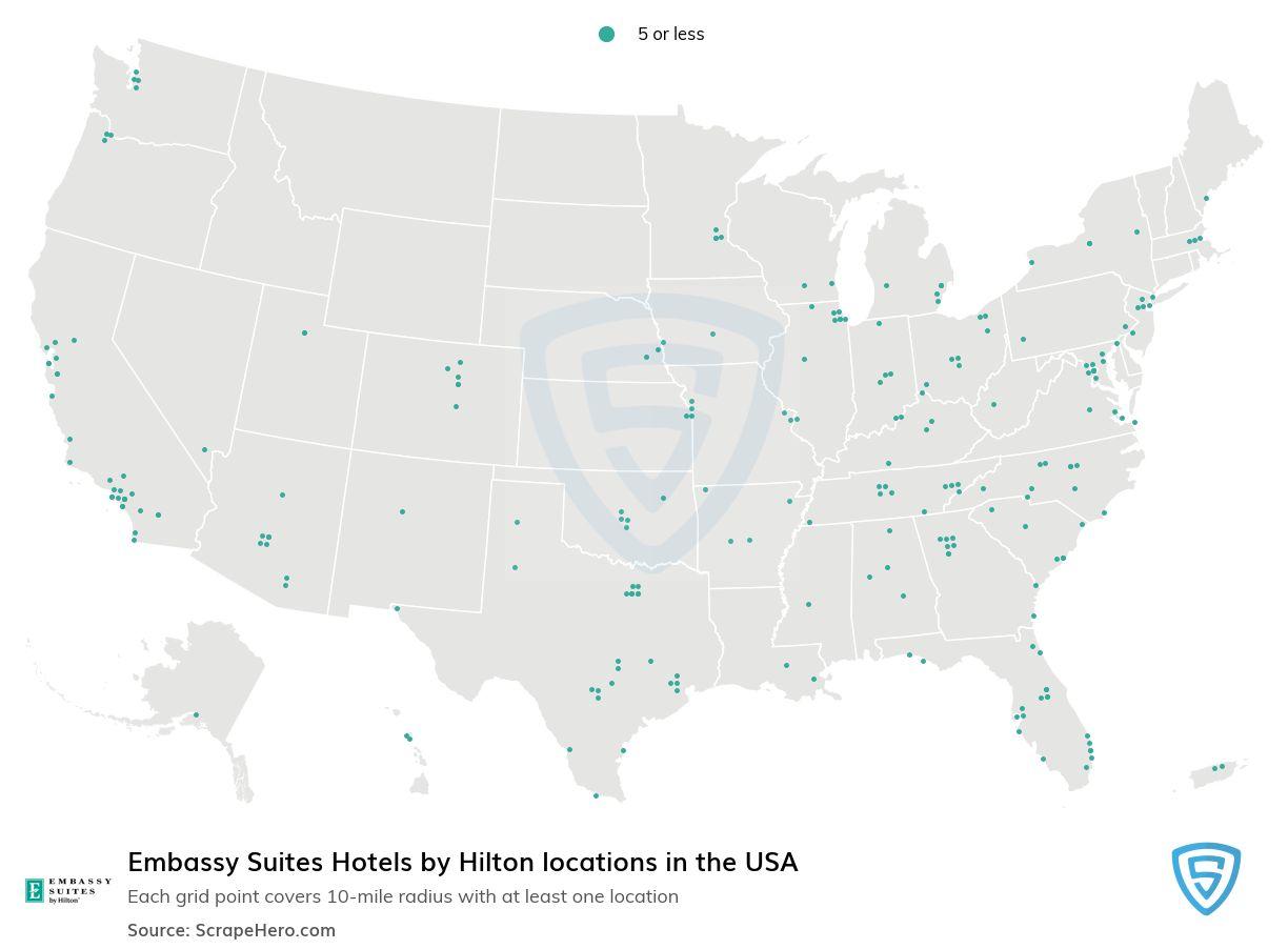 Embassy Suites hotels locations