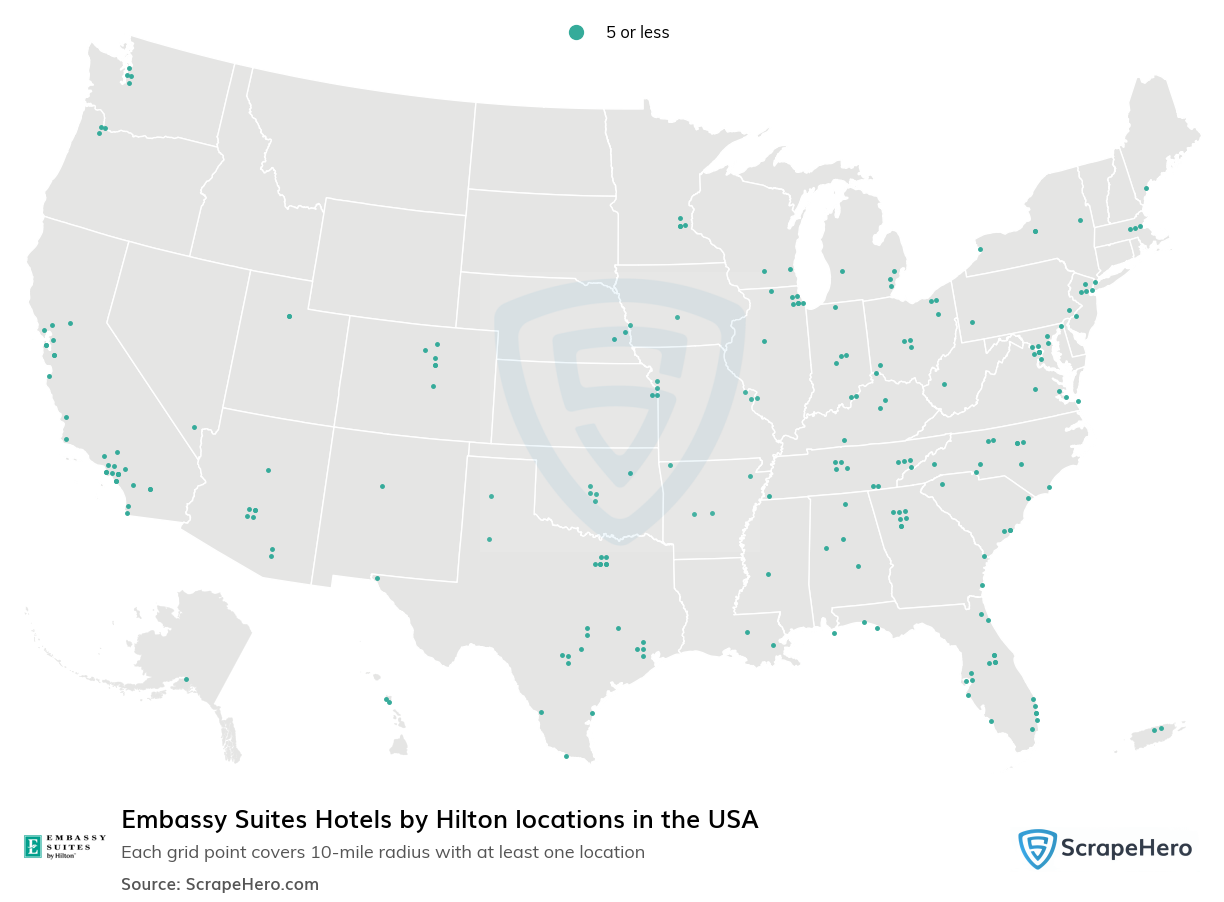 Embassy Suites Hotels by Hilton locations