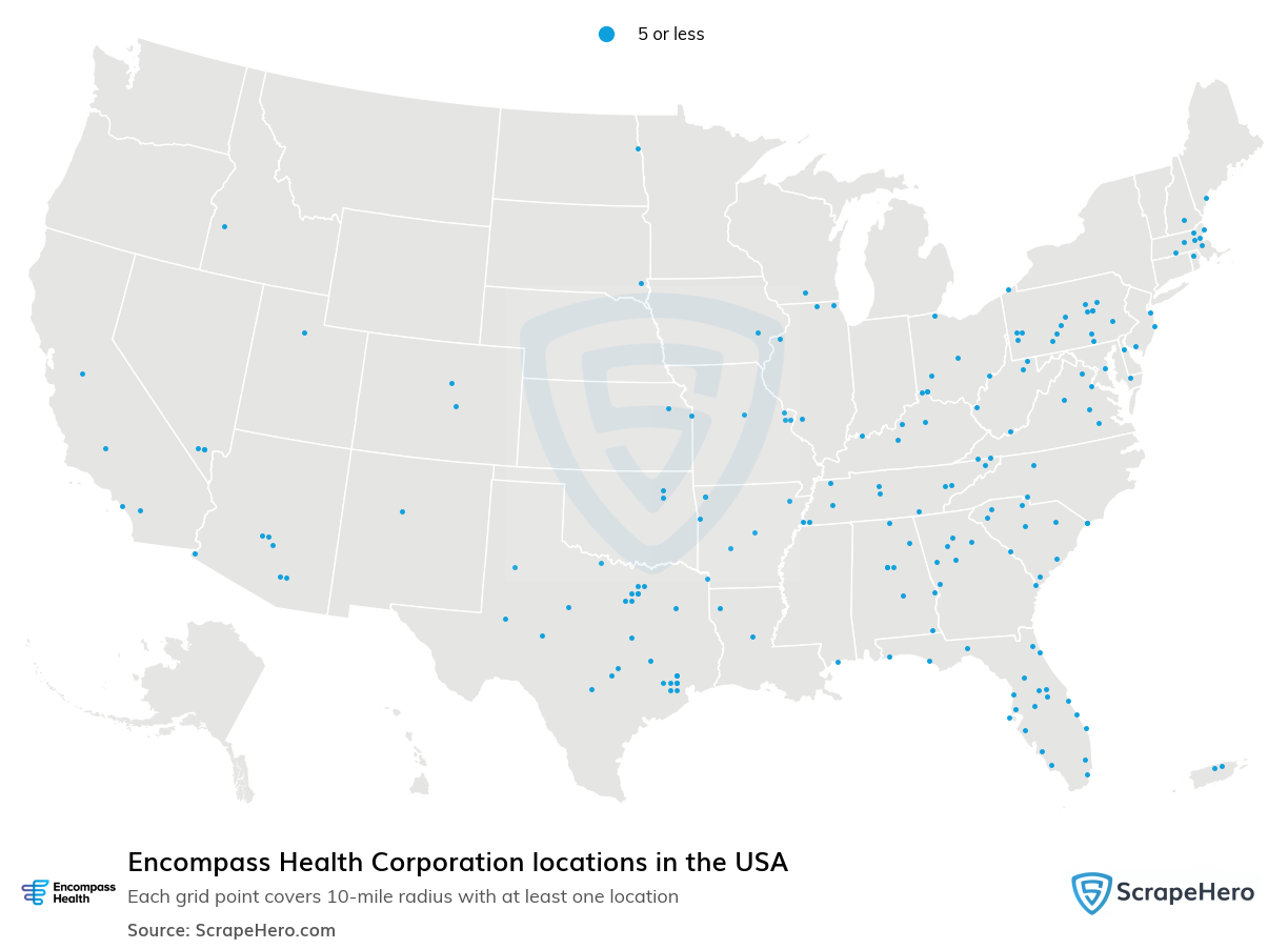 Encompass Health Corporation locations