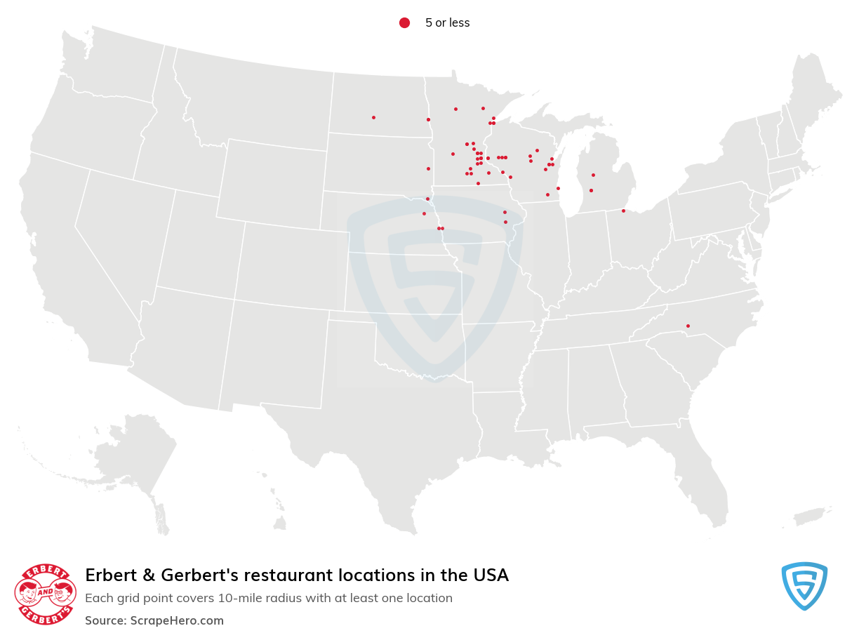Erbert & Gerbert's restaurant locations