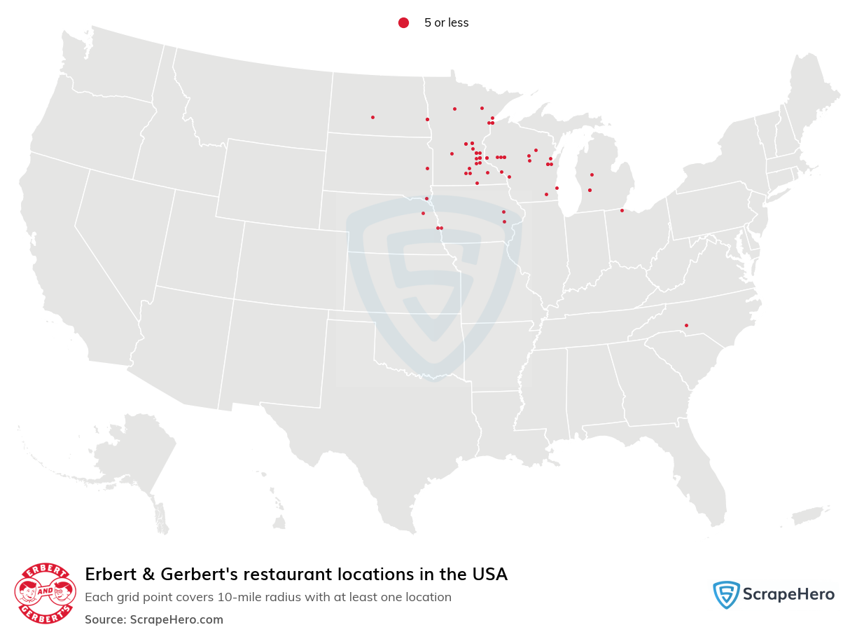 Erbert & Gerbert's restaurant locations