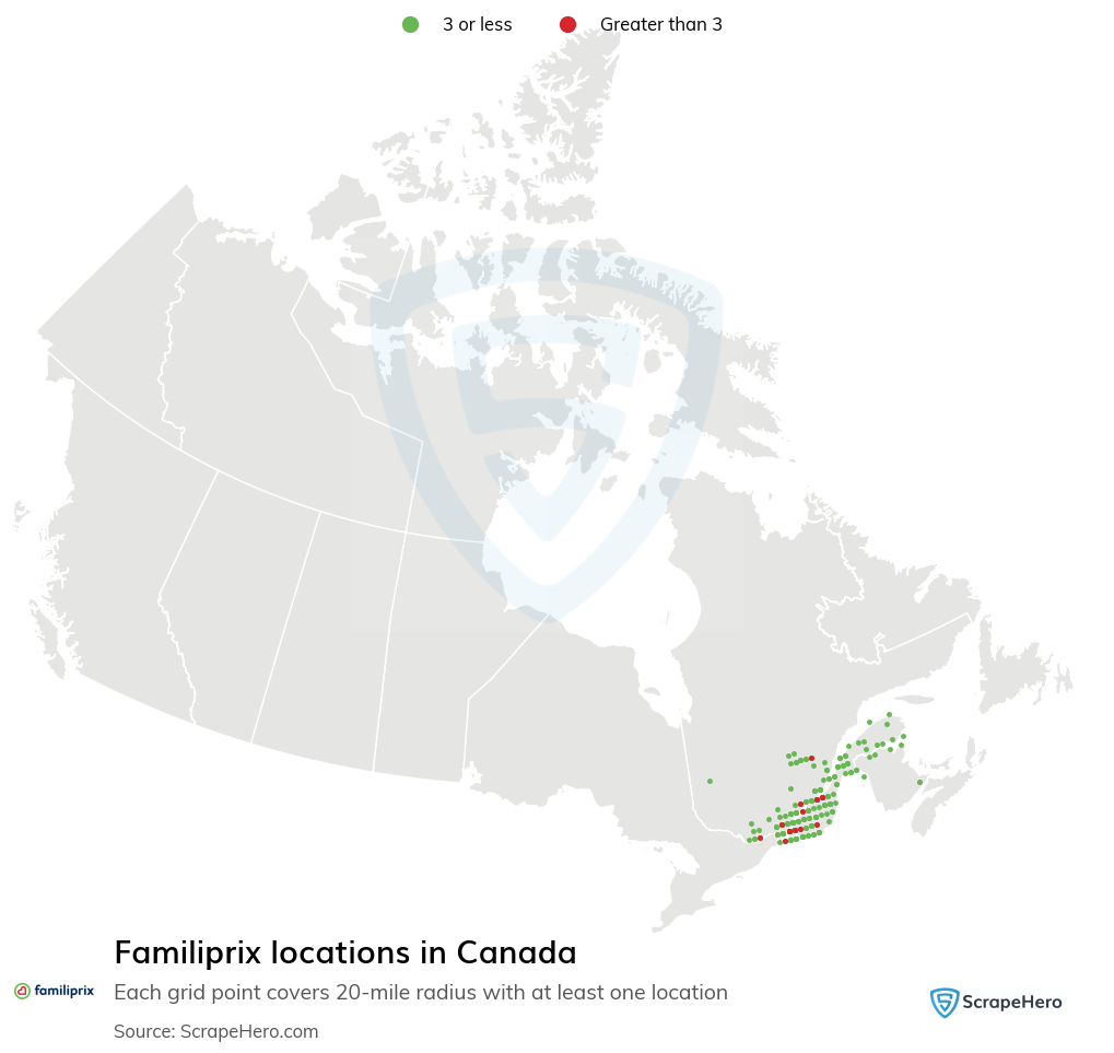 Map of  locations in Canada in 2025