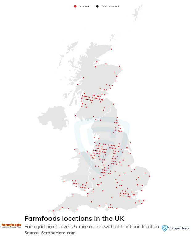 Map of  locations in the United Kingdom in 2024