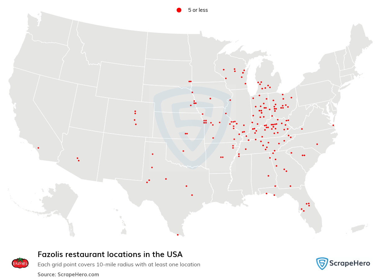 Fazolis restaurant locations