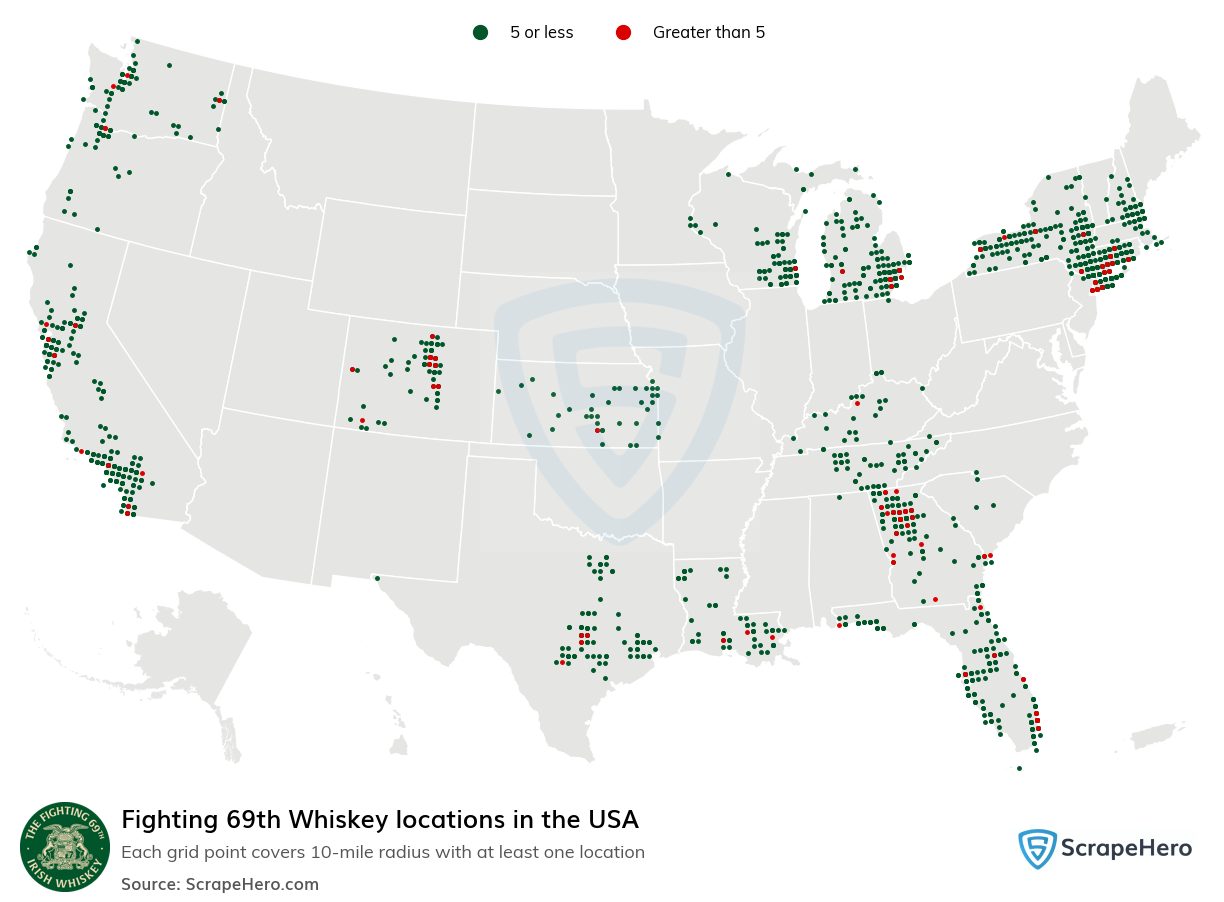 Fighting 69th Whiskey locations