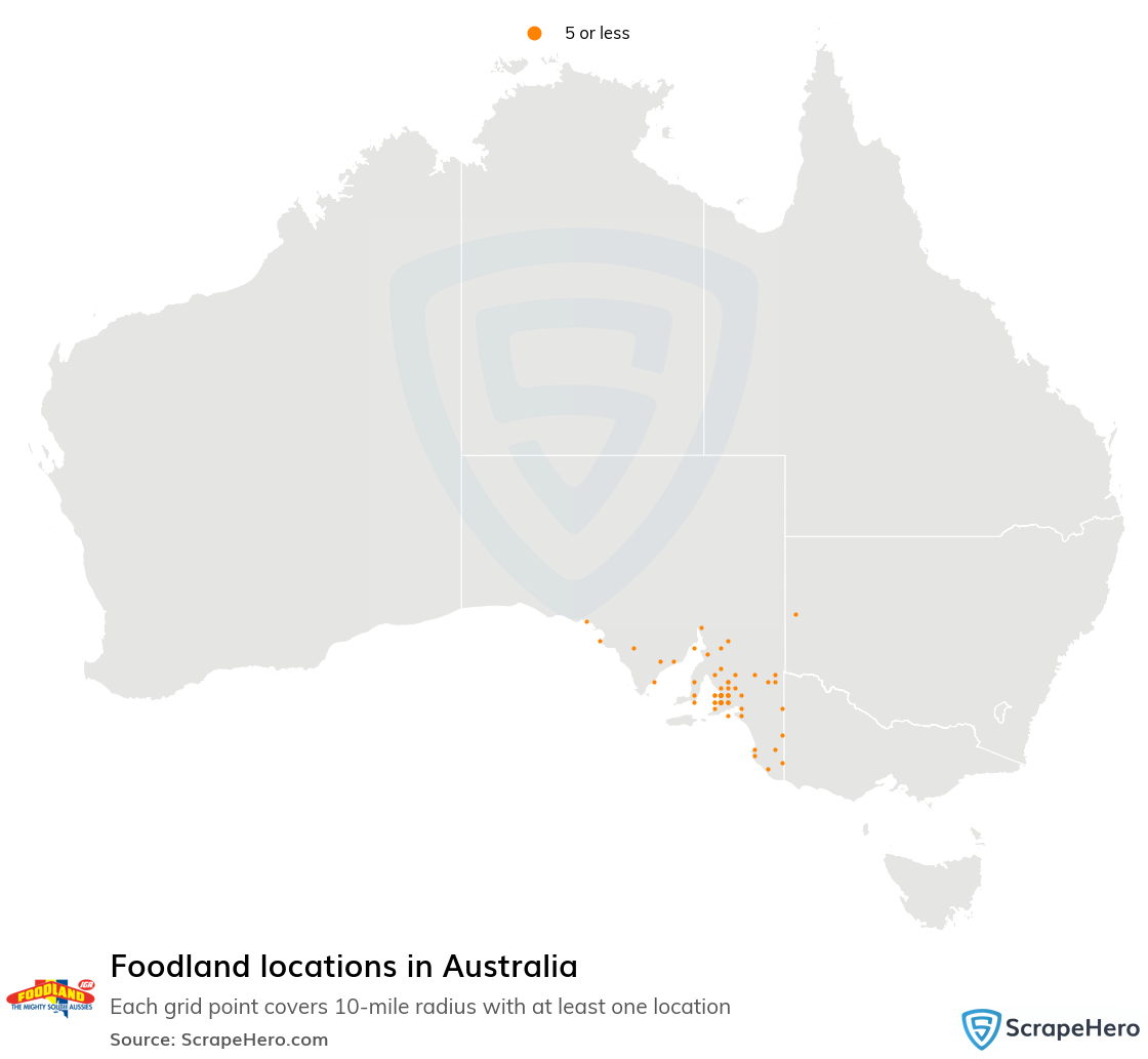 Map of  locations in Australia in 2025