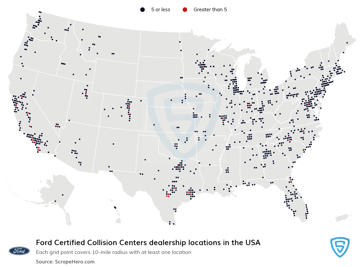Ford Certified Collision Centers dealership locations