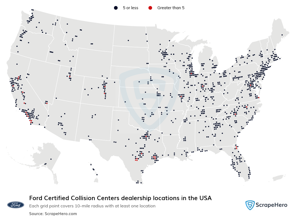 Ford Certified Collision Centers dealership locations