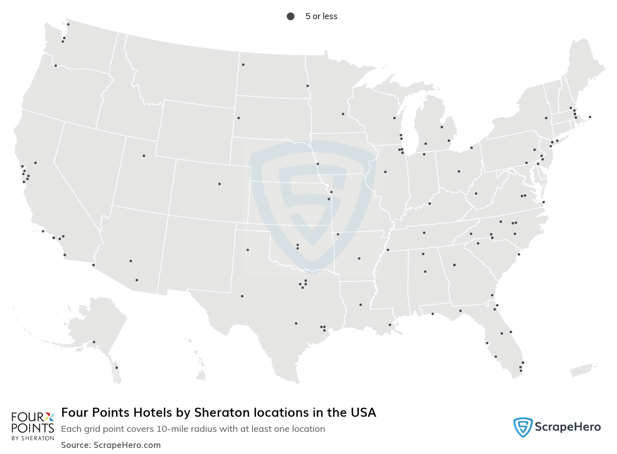 Four Points Hotels by Sheraton locations