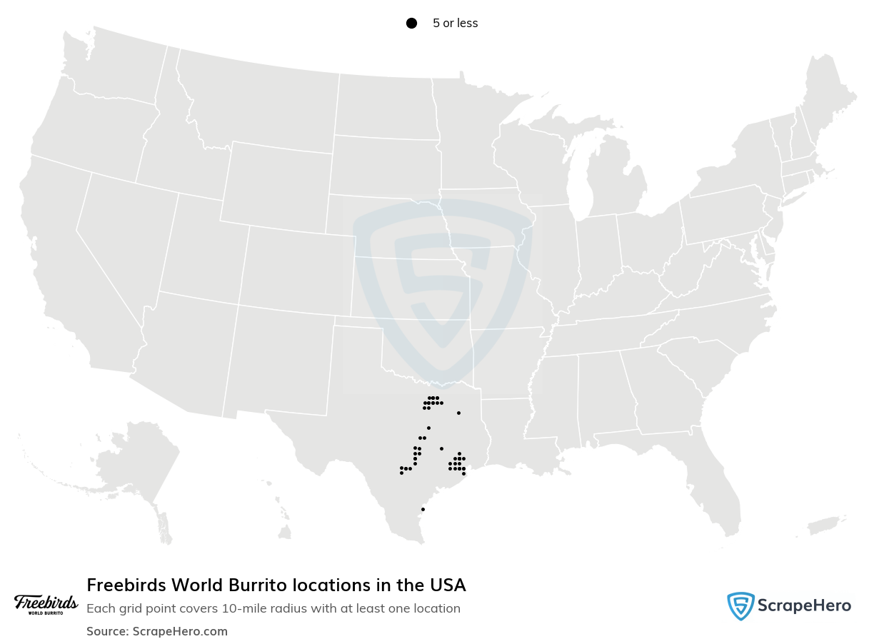 Freebirds World Burrito locations