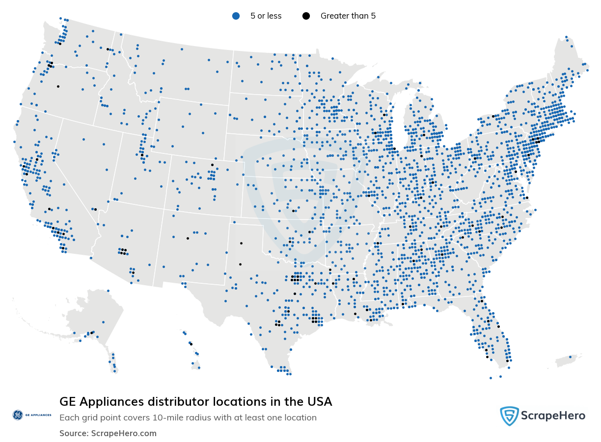 GE Appliances distributor locations