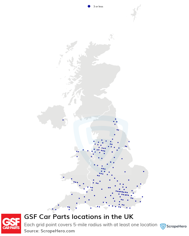 GSF Car Parts locations