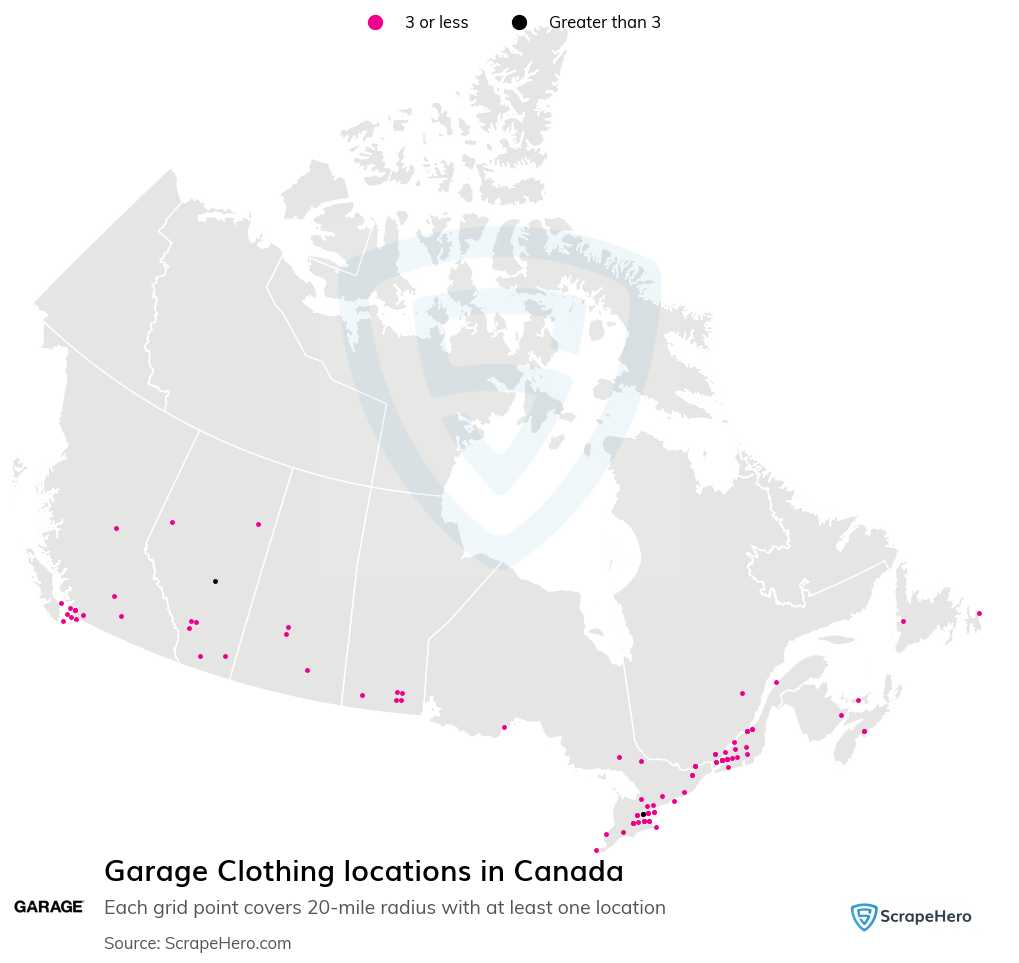 Garage Clothing locations