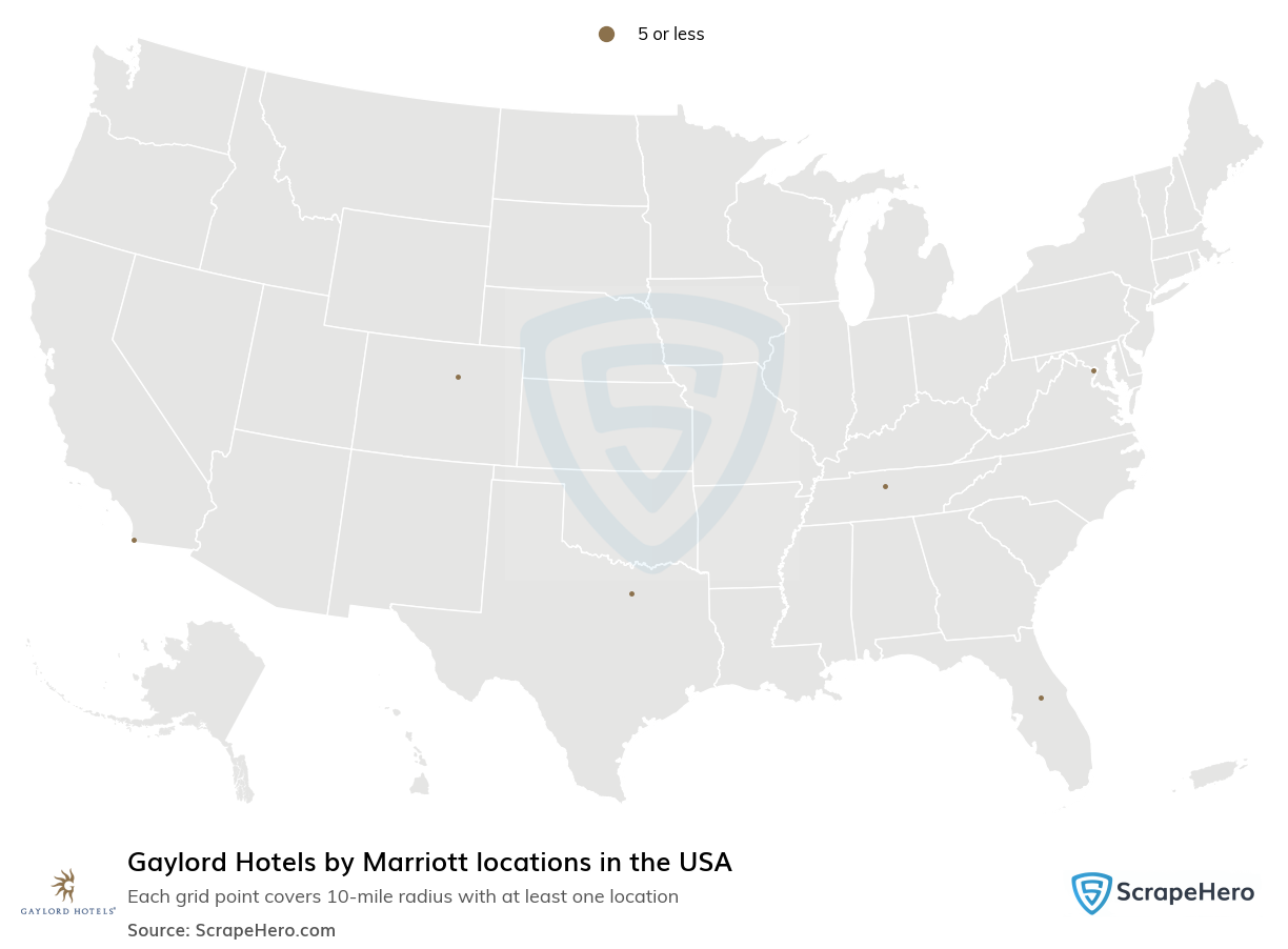 Gaylord Hotels by Marriott locations