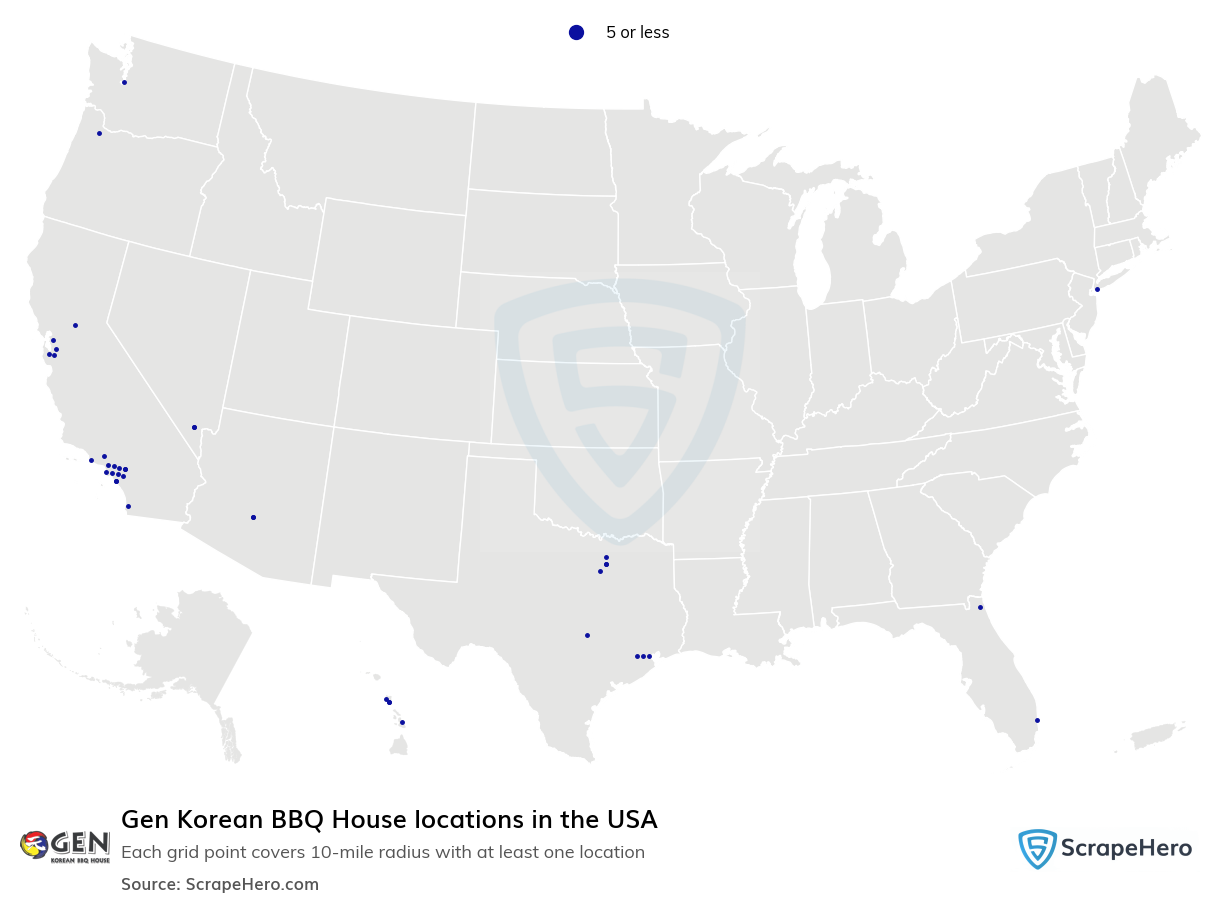 Gen Korean BBQ House locations