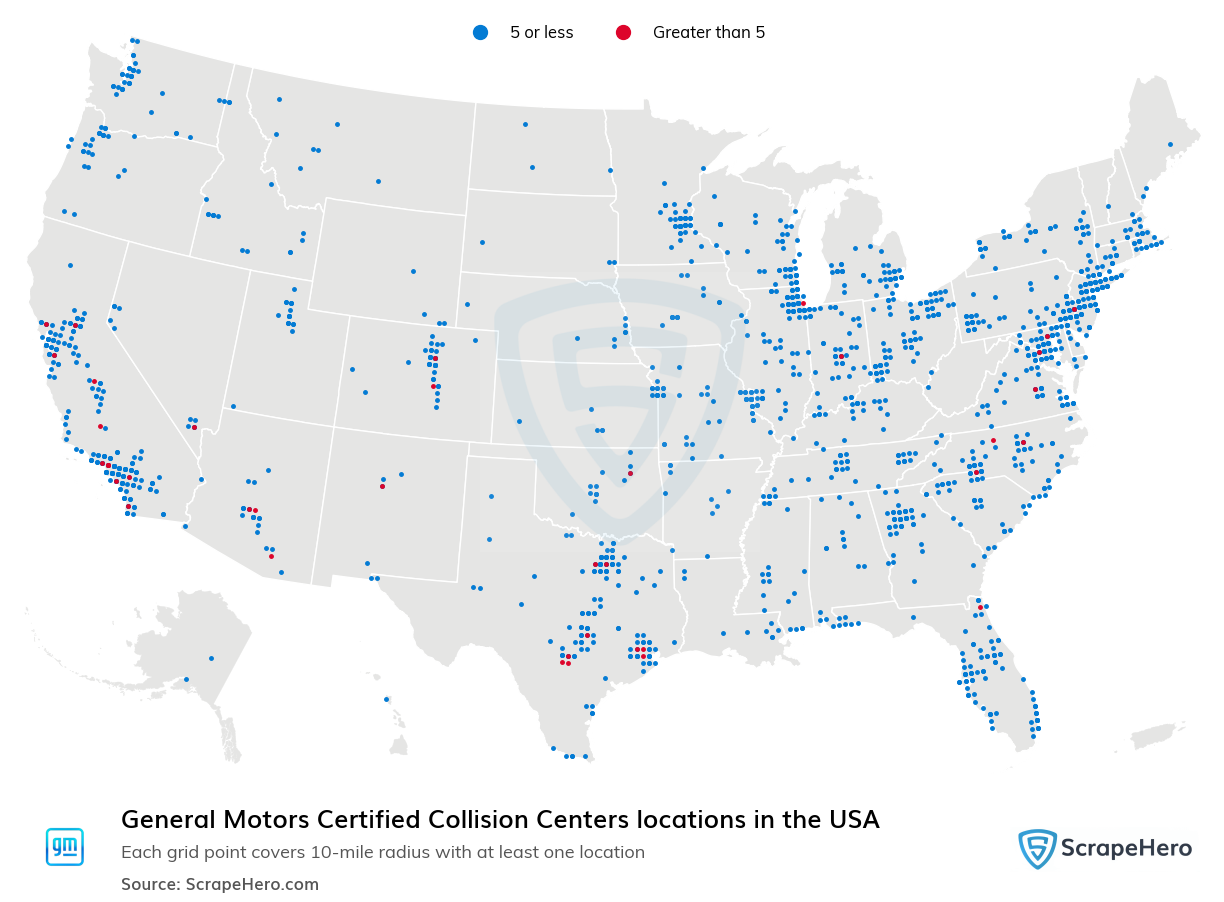 General Motors Certified Collision Centers locations