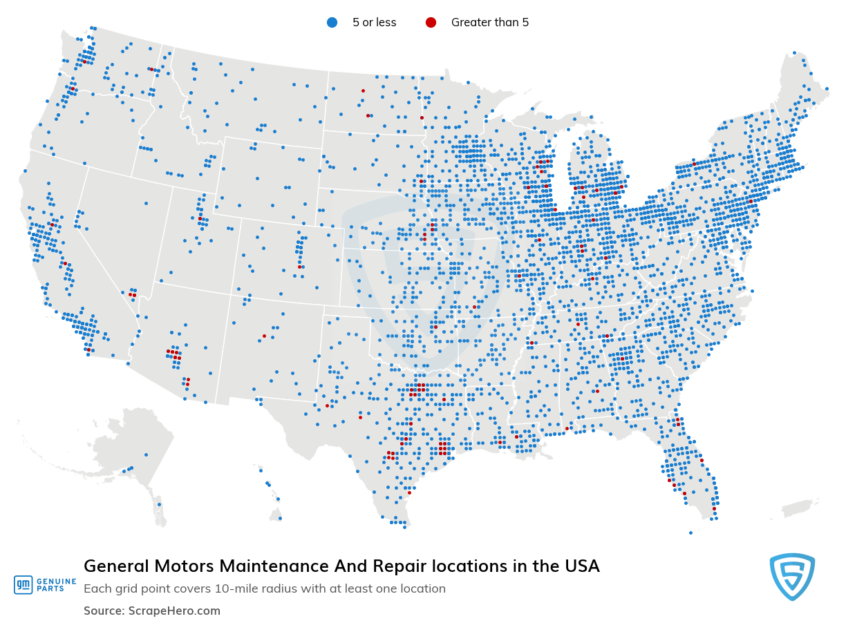 General Motors Maintenance And Repair locations