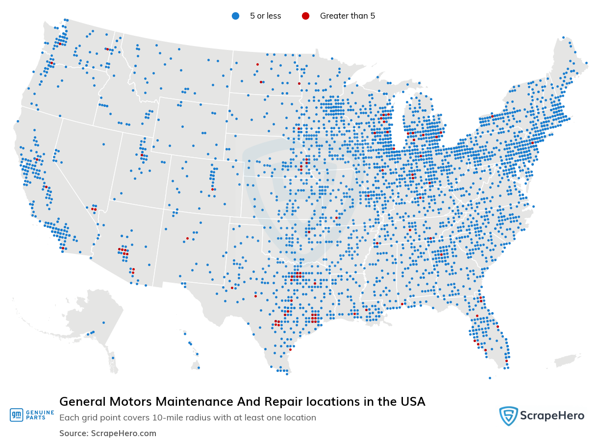 General Motors Maintenance And Repair locations