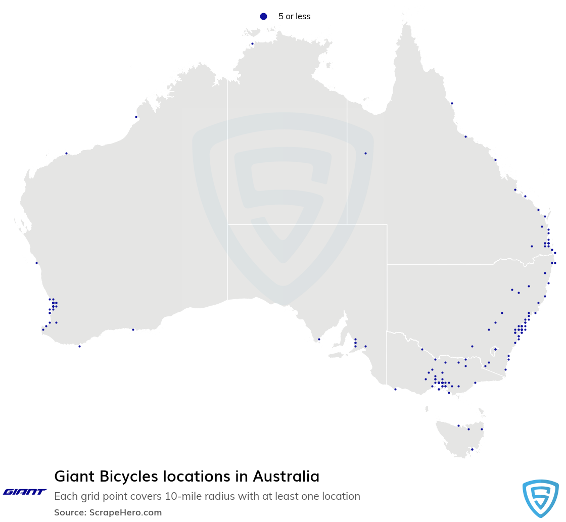 Giant Bicycles dealership locations