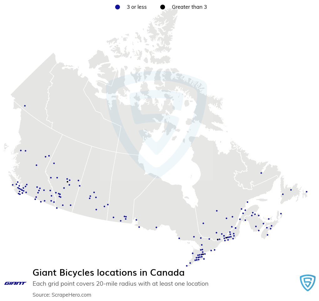 Giant Bicycles dealership locations