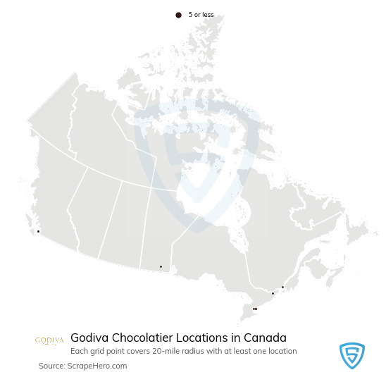 Godiva Chocolatier store locations