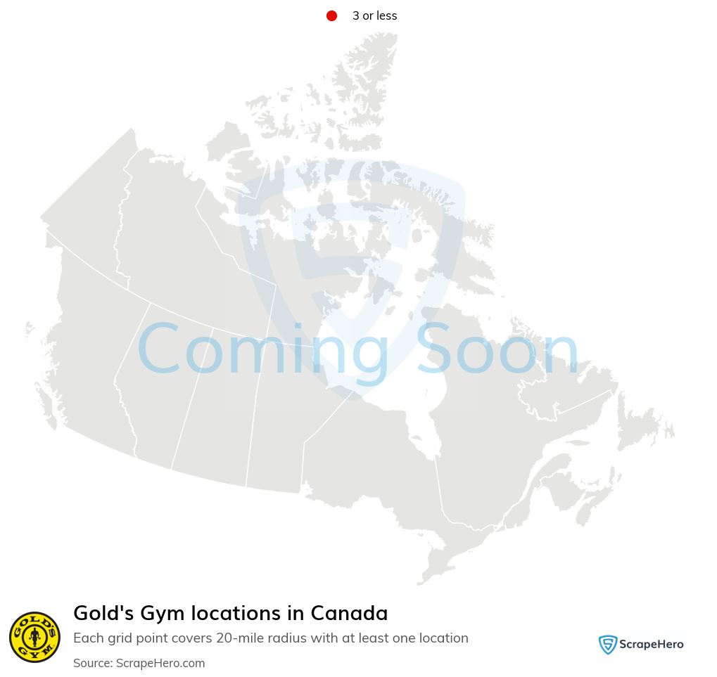 Golds Gym locations in Canada