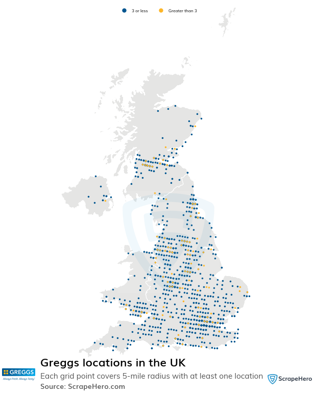 Map of  locations in the United Kingdom in 2025