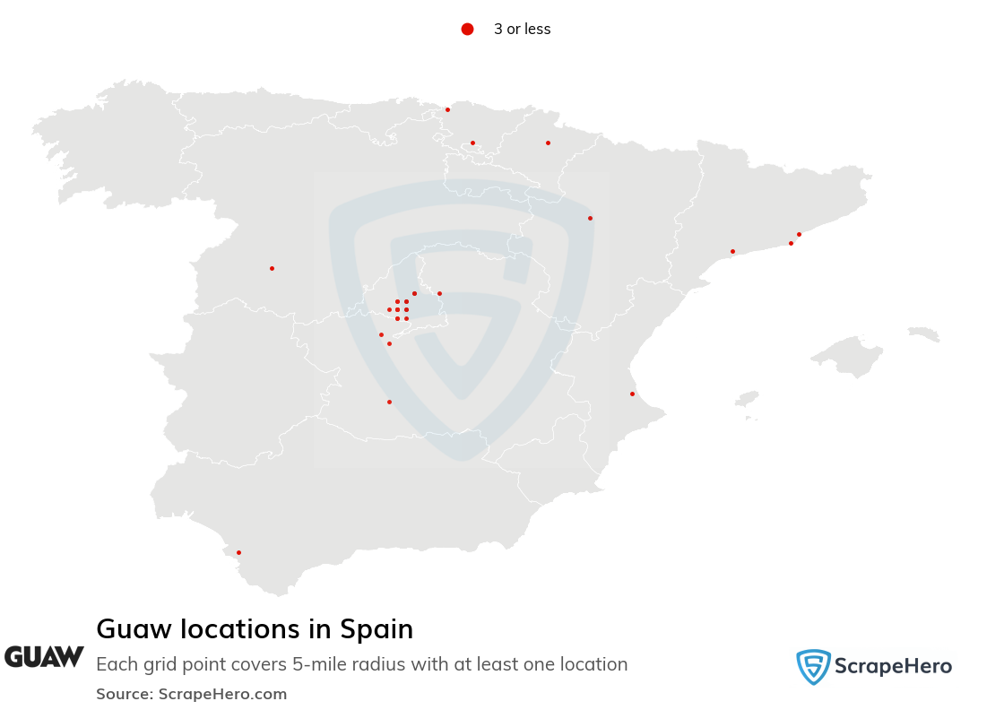  Guaw locations in Spain