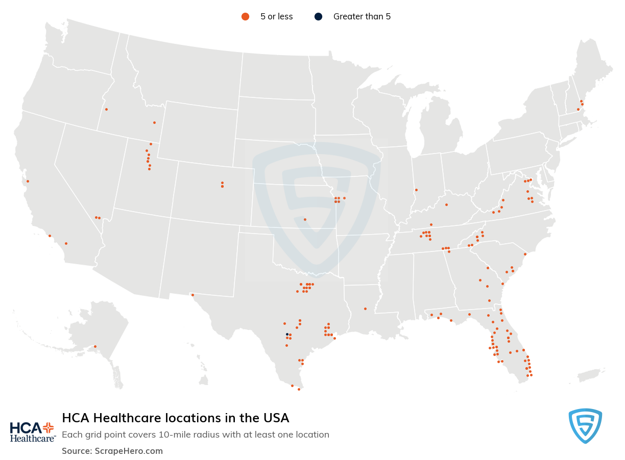 HCA Healthcare locations