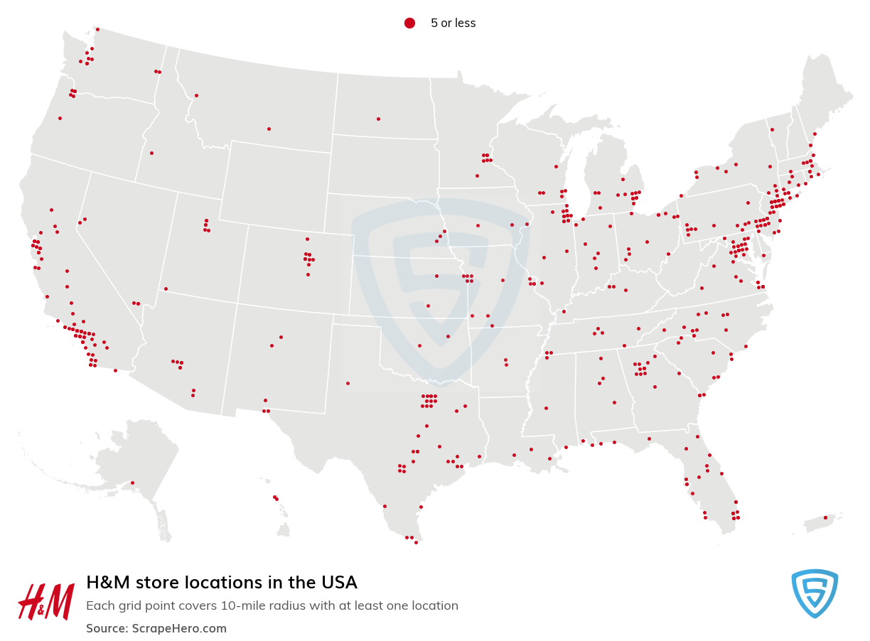 H&M retail store locations
