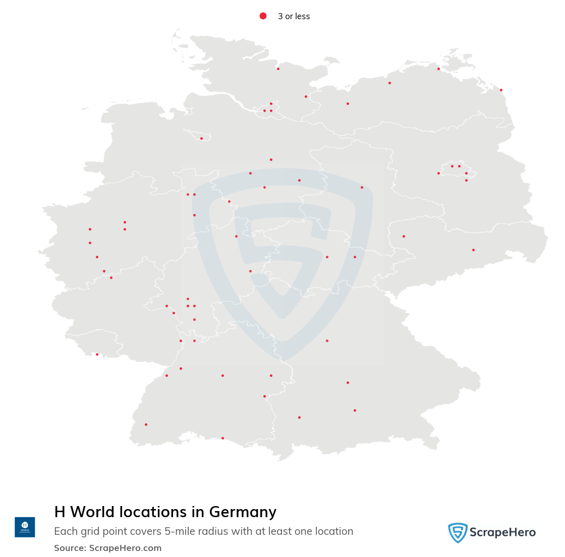H World locations