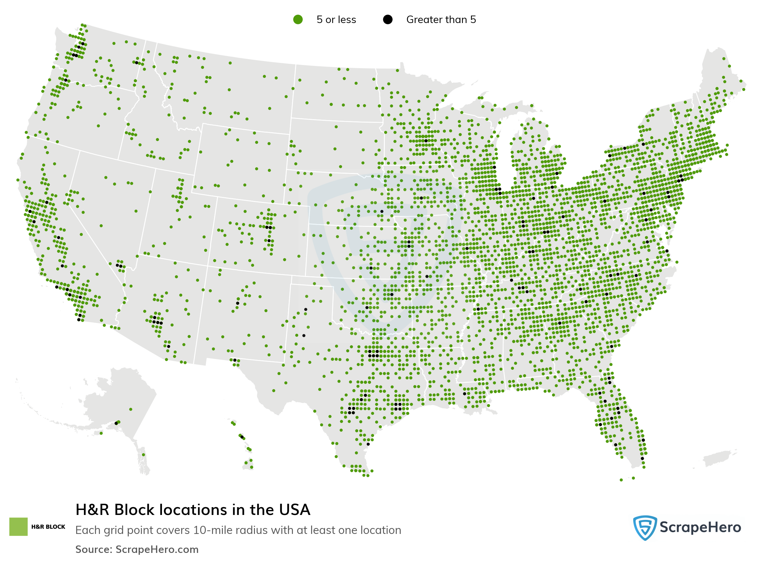 Number Of H R Block Locations In The United States In 2022 ScrapeHero