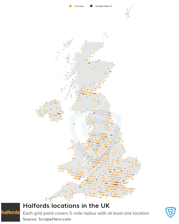 Halfords store locations