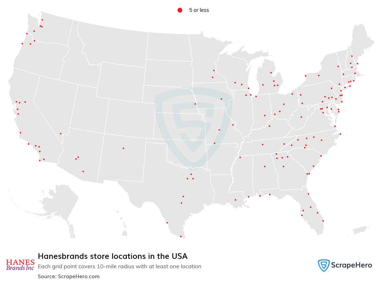 Hanesbrands store locations