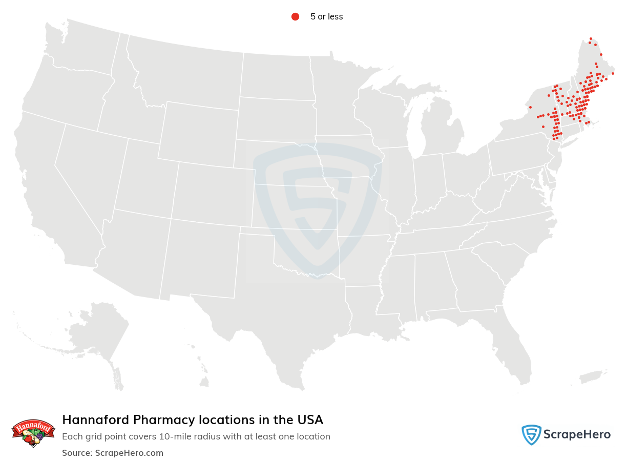 Map of  locations in the United States in 2025
