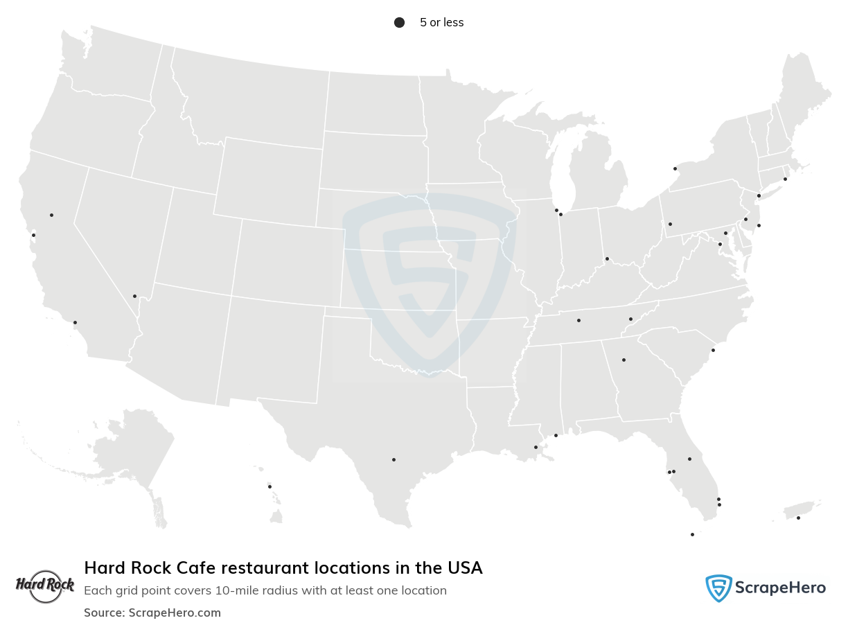 Hard Rock Cafe restaurant locations