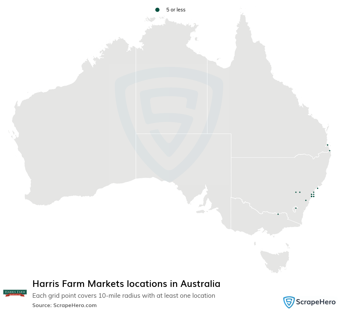 Map of  locations in Australia in 2025