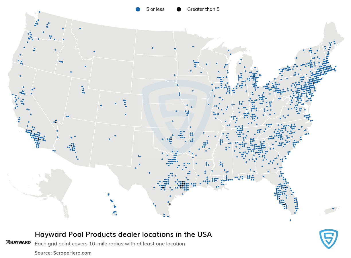 Hayward Pool Products dealer locations