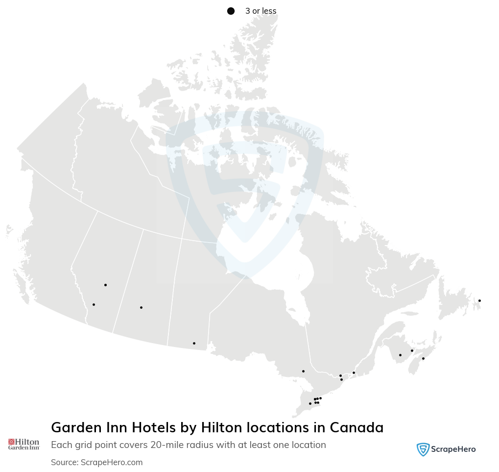 Garden Inn Hotels by Hilton locations