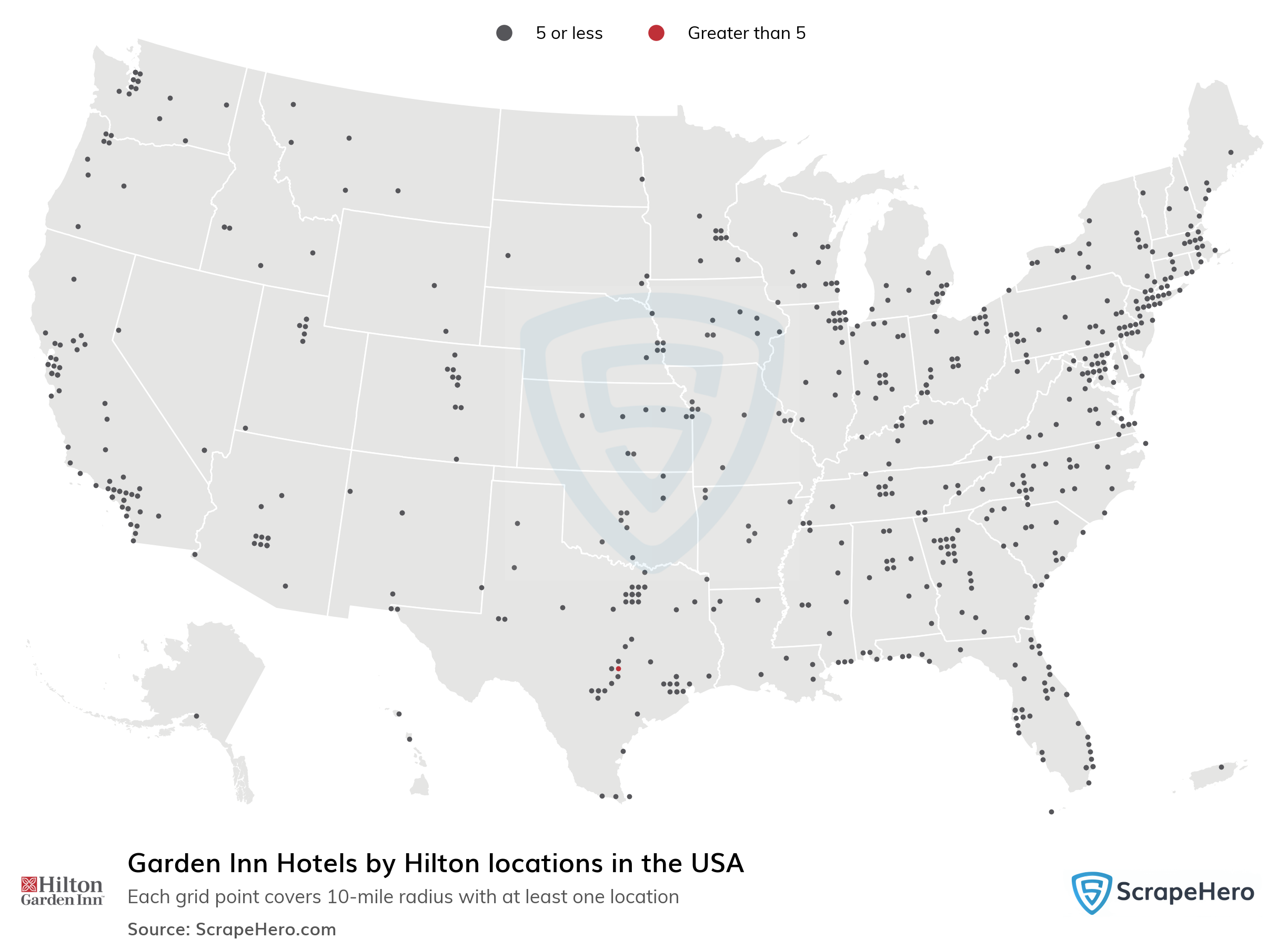 Number Of Hilton Garden Inn Locations In The United States