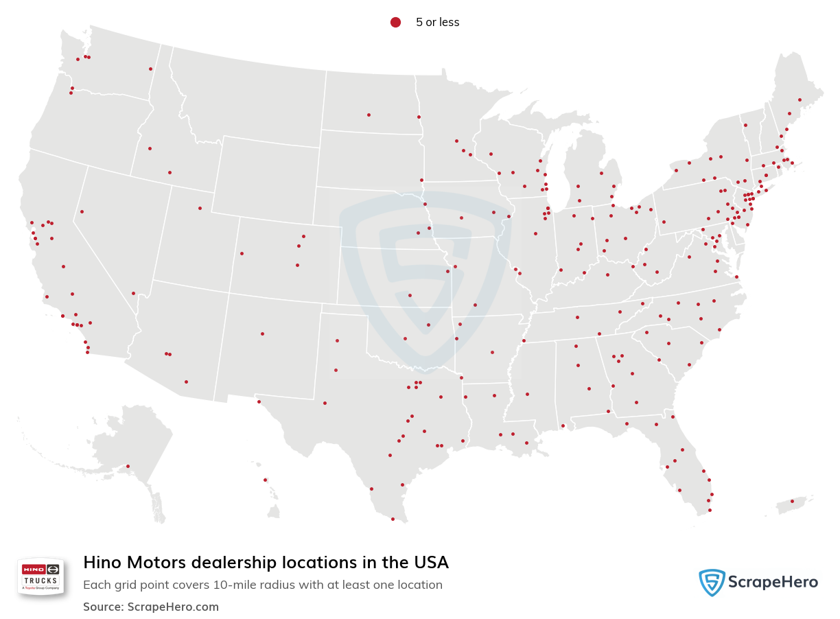 Hino Motors dealership locations