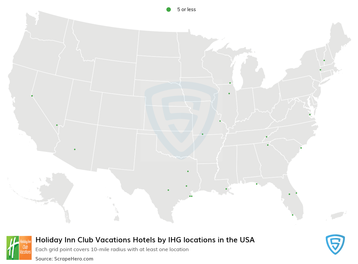 Holiday Inn Club Vacations Hotels by IHG locations